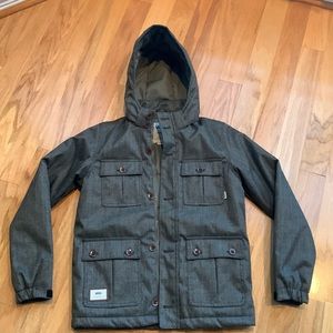 Vans lined coat with detachable hood, youth Med